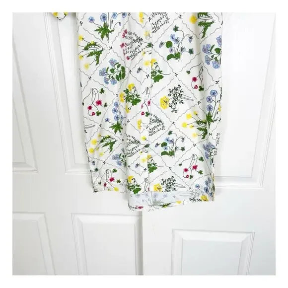 Tuckernuck Corsica Wildflower Floral Shirt Dress Short Sleeve Cotton Poplin Sz S - Picture 4 of 12